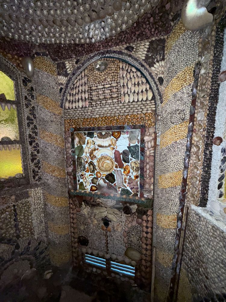 The interior of the shell house